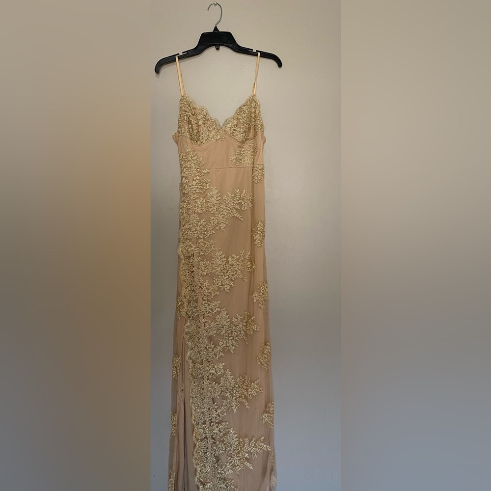 Long gold dress